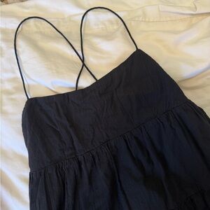 Sunday Best Black Strappy Mini Dress